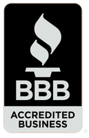 A bbb accredited business seal on top of a skateboard.